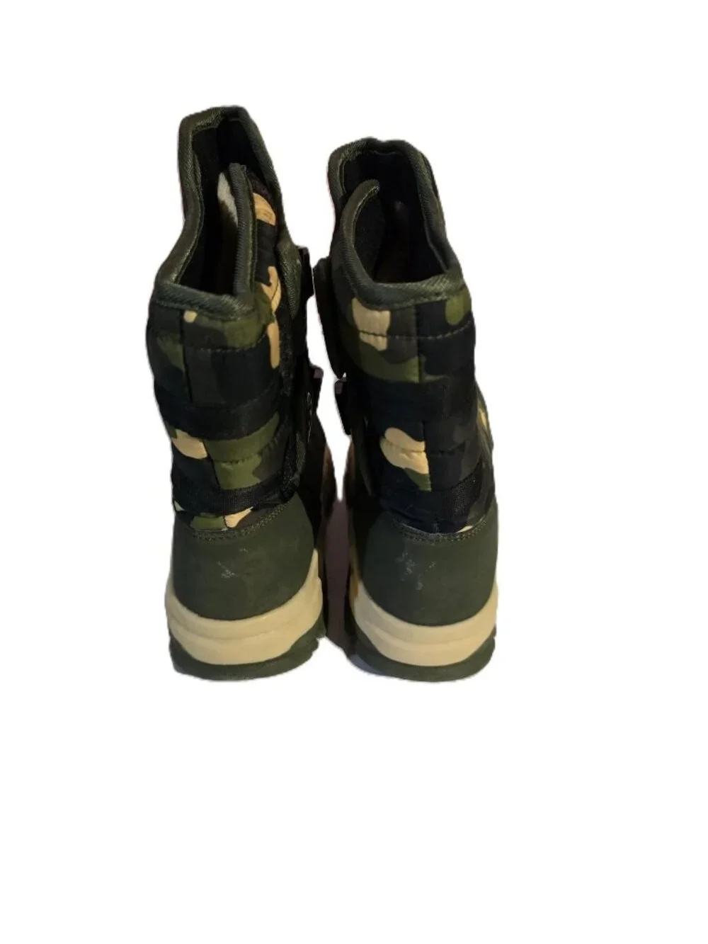 Gubaron Kids Camo Snow Boots Faux Fur Lining Big Boys Youth Size 3